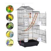 Haloyo - Portable Volière Cage de fer 4635.599cm Conception du toit - Cage à Oiseaux en Fil Portable