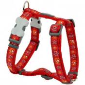 Red dingo - harnais design pour chien - empreintes rouges - m