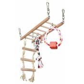 Trixie - Pont suspendu, échelle jouet, hamster, bois/corde