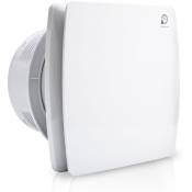 Ventilateur de salle de bain capteur d'humidité minuterie de ventilateur 100mm ventilateur mural toilette - Blanc - Tolletour
