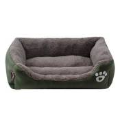 Coussin d'animaux,Canapé-lit rectangulaire pour chien/chat,Vert,Taille