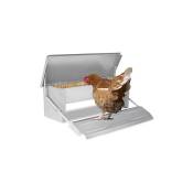 Distributeur automatique de nourriture pour poulets d'une capacité de 5 kg, mangeoire en alliage d'aluminium avec pédale automatique, pour volaille