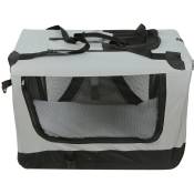 Haloyo - Cage de transport pour animaux domestiques • pliable - sac de transport animaux chien chat rongeur m - gris 604242cm