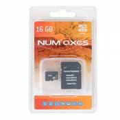 NUMAXES Carte Micro SD 16 Go + Adaptateur