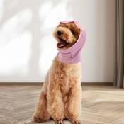 Pet Hoodz Cache-oreilles réutilisable pour chien Rose Taille l env. 6,7 x 4,7 pouces