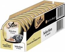 Sheba Lot de 22 barquettes de Nourriture en Sauce pour