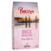 2x6,5kg Purizon Adult canard, poisson sans céréales - Croquettes pour chat