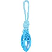 Animallparadise - Jouet pour chien ovale en tpr et corde longueur 27.5 cm , bleu Bleu