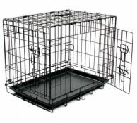 Cage Métallique Pliable avec 2 Portes Noires XXL Duvo