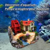Décorations Aquarium résine avec Pompe à oxygène pour Aquarium