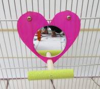 Hypeety Bird Parrot Miroir jouet avec perchoir pour