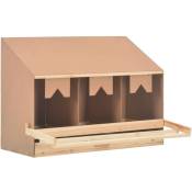 Prolenta Premium - Maison du'Monde - Pondoir 3 compartiments 93x40x65 cm bois de pin