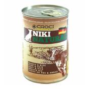 6 boîtes de 400 g chacune: Niki Natural boeuf et riz nourriture humide pour chiens 6 boîtes de 400 g chacune