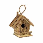 Nichoir maison en bois pour oiseaux. Naturel. Marque : Aubry Gaspard. Réf. : AMA1100 - Naturel