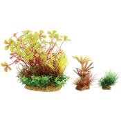 Wiha n°4 plantes artificielles 3 pieces h 14 cm Plantkit décoration d'aquarium Zolux Vert
