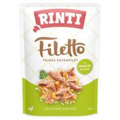 Lot RINTI Filetto en gelée 48 x 100 g pour chien - canard, légumes