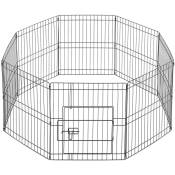 Yaheetech - Parc pour Chien 8 Panneaux Cage pour Chiens Enclos Pliant Clôture Grille Chenil pour Chien en Métal Extérieur Interieur 61 x 52cm