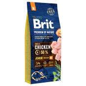 15 kg Brit Premium by Nature Junior M nourriture sèche