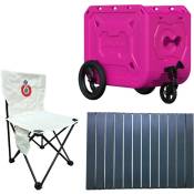 Camping-car multifonctionnel, voiture pour animaux de compagnie, boîte de rangement pour remorque de vélo, voiture de stockage + table à œufs +