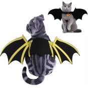 Ensoleille - Costumes d'Halloween pour chien et chat Ailes de chauve-souris d'Halloween Transporteurs d'animaux Costumes d'Halloween pour chat et
