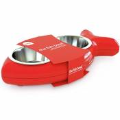 HING Fish Shaped Cat Bowl (Colour: Red)