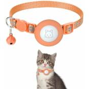 Xinuy - Collier pour chat Airtag avec clochette détachable,