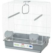 Cage en plastique éco.conçu oiseaux domestiques Carla - Blanc. Gris