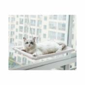 Lits suspendus pour chats, fenêtre de nid confortable et Durable, hamac avec tapis, étagère, support de lit pour animaux de compagnie, 17.5KG(gris)