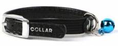 Collier en Cuir Noir Glamour pour Chats 17-20 cm x 9 mm Collar