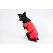 Manteau pour chien avec réflecteurs, veste anti-éclaboussures:rouge,