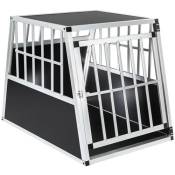 TecTake Cage de transport pour chien simple dos incliné