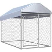 Vidaxl - Chenil d'extérieur avec toit pour chiens 200x100x125 cm