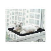 Hamac pour chat de fenêtre - adapté aux grands chats jusqu'à 25 kg, chaise longue, lit pour animaux de compagnie - adapté aux grandes fenêtres - lit