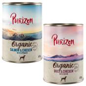 Purizon Organic Bio 6 x 400 g pour chien - lot mixte