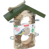 Support 2 Boules de graisse en bois massif pour oiseaux Zolux