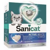 2x10L Litière Sanicat Active White - pour chat