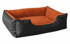 BedDog® lit pour Chien LUPI, Noir/Orange, M env. 70x55