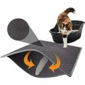 Tapis de litière pour chat - Double couche - Imperméable