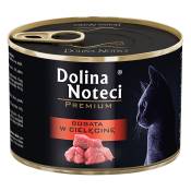 24 x 185 g Dolina Noteci Premium Nourriture humide riche en veau pour chats