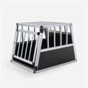Caisse de transport pour chiens cage rigide en aluminium