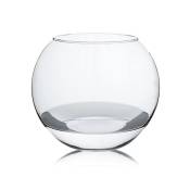 Lot de 2 aquariums boule vase en verre - Diamètre 23.9 x Hauteur 20 cm -JUANIO-