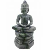 Statue bouddha assis socle ø 7.5 cm, hauteur 16.5 cm, décoration aquarium - animallparadise