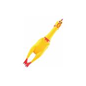 Xinuy - Drôle Pet Toy Squawking Coq Screaming Rubber Chicken Shrilling Yellow Cock Attrayant Chien Chat Chiot Son Jouet Pratique et Professionnel