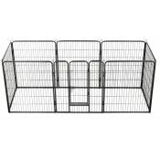 Parc Enclos pour chiens 8 panneaux Cage pour Animaux