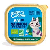 Lot Edgard & Cooper Adult Pâté bio sans céréales 12 x 85 g pour chat - saumon bio, poulet bio