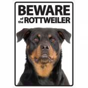 Magnet & Steel Panneau A5 Beware of The Rottweiler