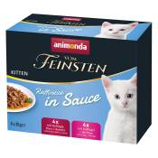 8 x 85 g nourriture pour chat lot mixte Animonda vom Feinsten Kitten Raffinesse en sauce