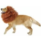 Costume De Crinière De Lion Pour Chien, Perruque Pour Grands Vêtements De Cheveux Fantaisie Avec Oreille