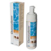 200 ml Clorexyderm Foam - Liquid Solution Hair/Skin Care Chien (skin reste en anglais dans les titres/noms de produits)
