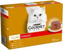Gold Fondant Multipack: Boeuf, Poulet, Thon, Saumon 12x85 gr Gourmet